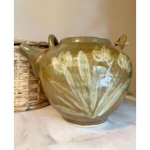 Hand Painted Wood Fired Japenese Style Tea Pot